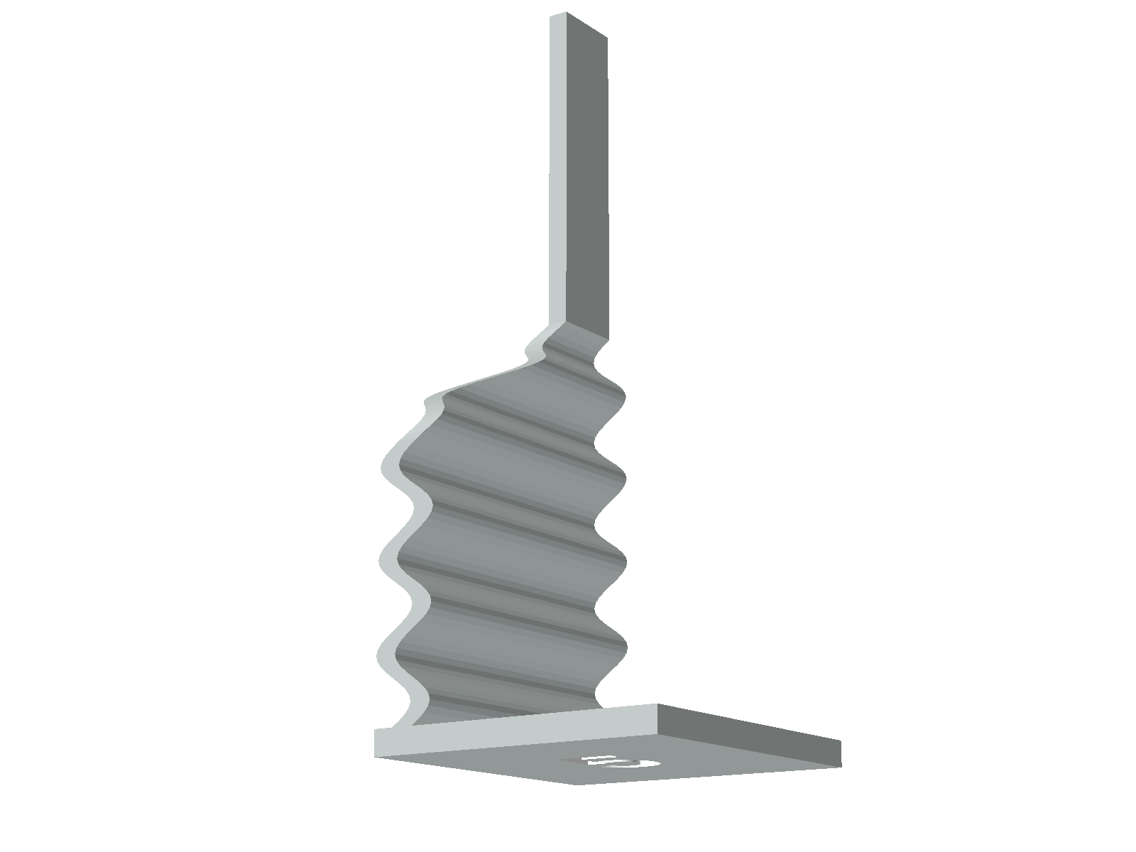 Rendered Shush Shim grommet showing the wave grip profile and grab neck